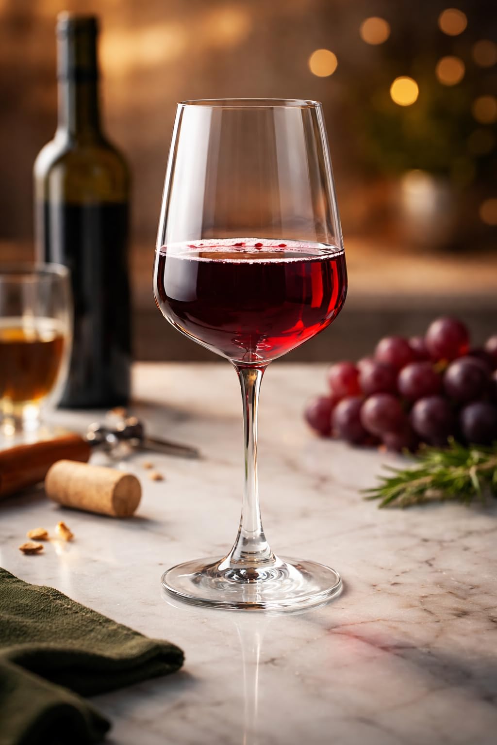 6 Copas de Vino Agora | 440 ml | Envio 24h - Perfectas para Uso en Casa, Restaurante y en Fiestas, Ligeras y Resistentes (44 cl, Transparente)