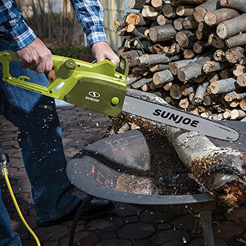 Sun Joe Swj700E 16-Inch 14-Amp Electric Handheld Chain Saw W/ Safety Handguard With Kickback Brake Function, Automatic Oil Lubrication, Maintenance-Free #TOP2