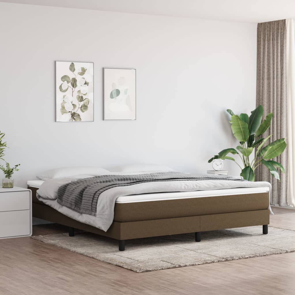 Materac kieszeniowy ze sprężynami kieszeniowymi, średni, ciemnobrązowy, 160 x 200 x 20 cm, materiał z oddychającym obiciem, ergonomiczny, do łóżka podwójnego i stelaża, podpiera kręgosłup i