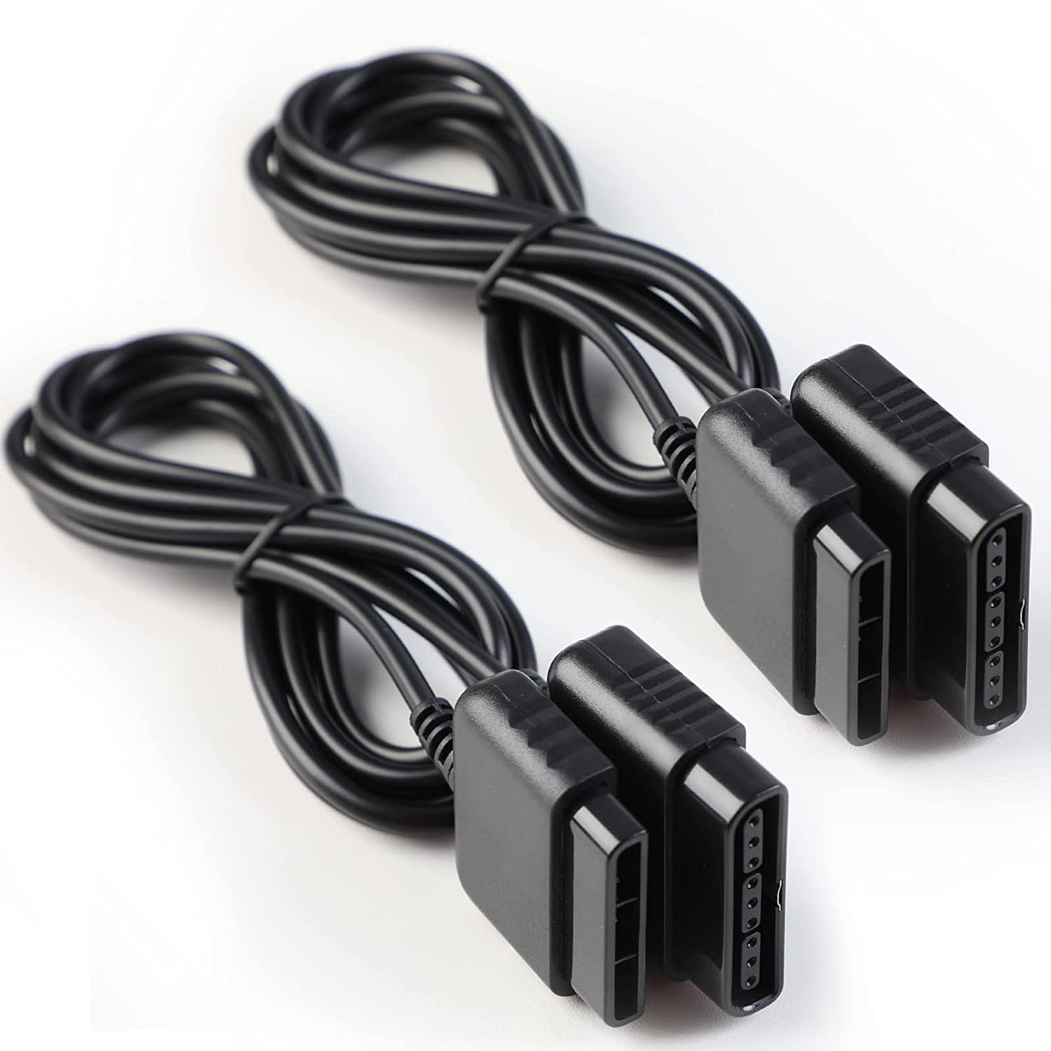 Link-e : 2 X Cable de Extension Compatible con Mando de Juegos en Consola Sony Playstation, PS2, PS1, PS One