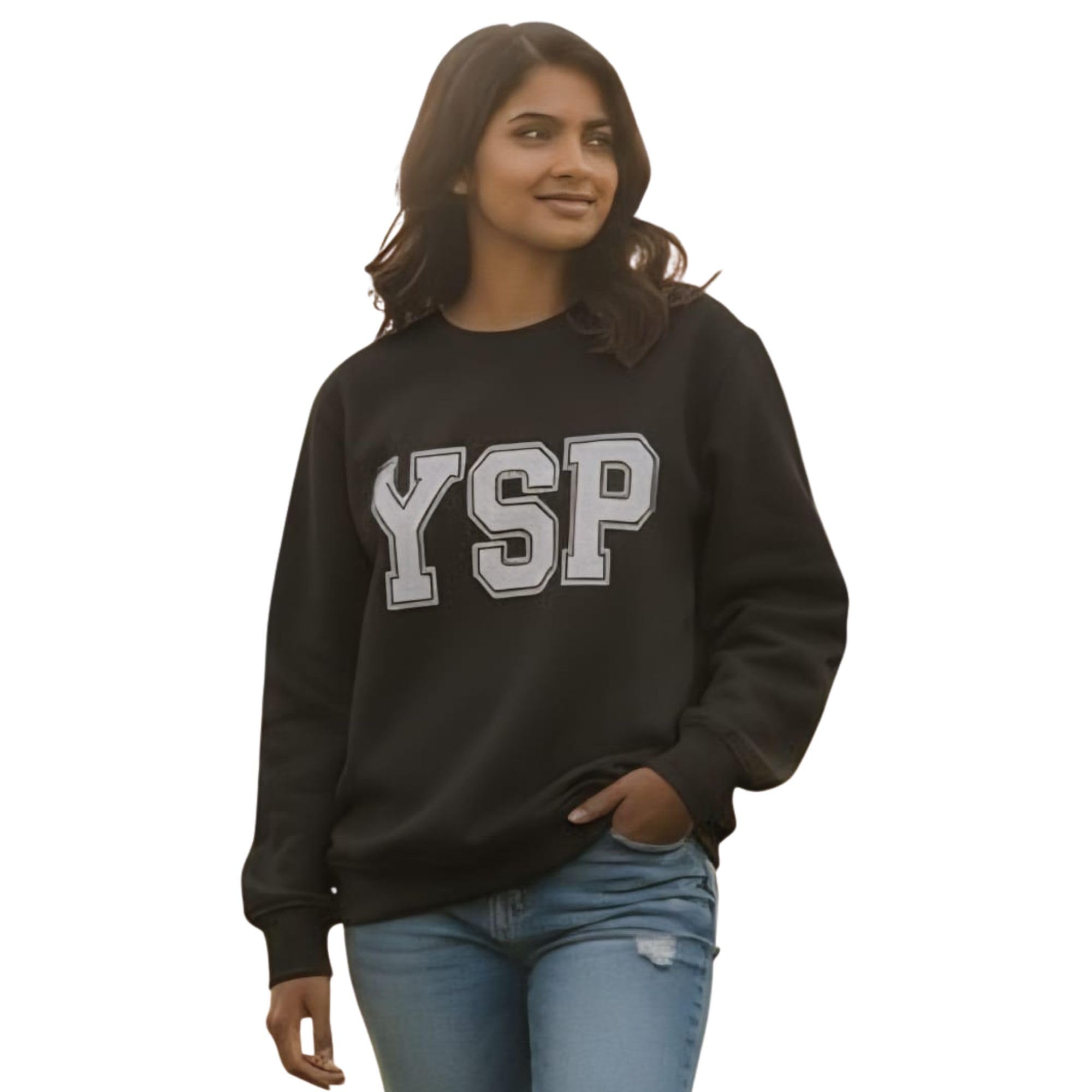 D&V Creation College Sweatshirt, Women Crew Neck Pullover, Black and Lavender, Cotton Blend, Casual Streetwear Style-picture-37