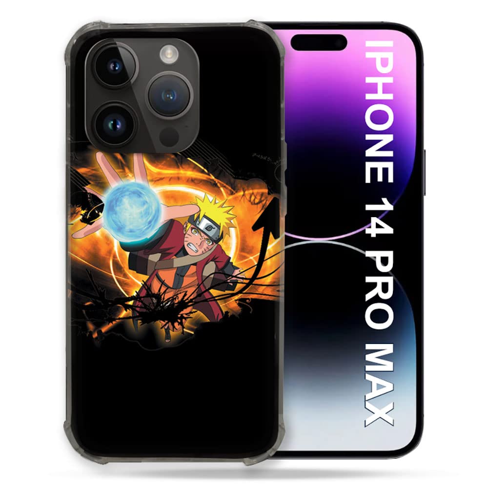 Coque iPhone 14 Plus Naruto Noir housse silicone souple 6.7 pouces