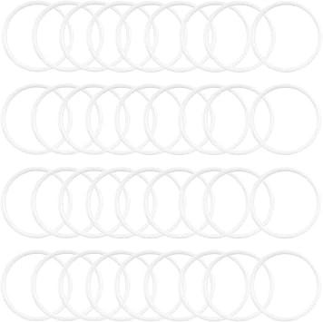 36Pcs Macrame Hoops Ring, BetterJonny 85mm Plastic Craft Rings Hoops White Dream Catcher Rings Wreath Hoop Rings for Home Decorations DIY Crafts and Wall Hanging Crafts