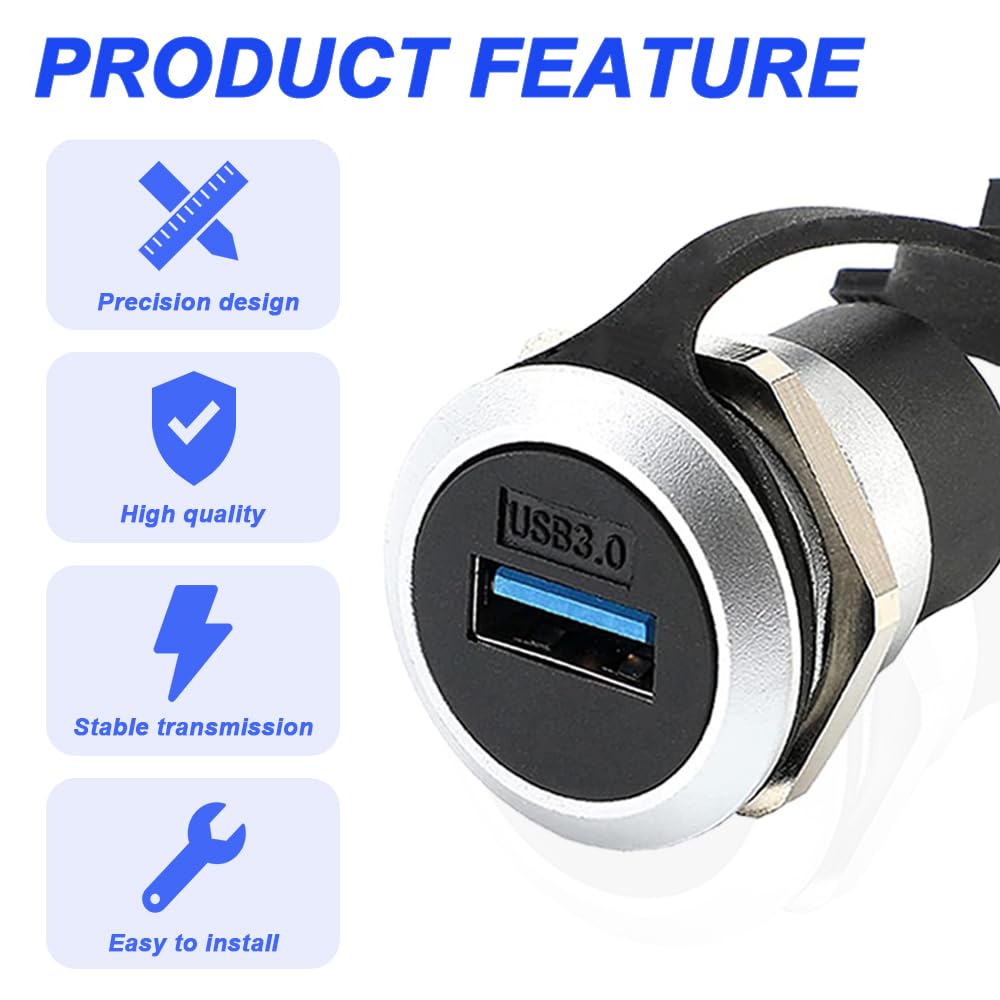 Amazon.co.jp: Xiatiaosann USB 3.0パネルマウントカプラ、オーディオ