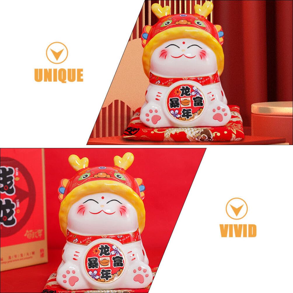 Glückskatze Spardose Aus Keramik Dekorative Maneki Neko Figur Mit Vielseitiger Nutzung Für Münzen Geldscheine Stilvolle Tischdekoration Für Katzenliebhaber