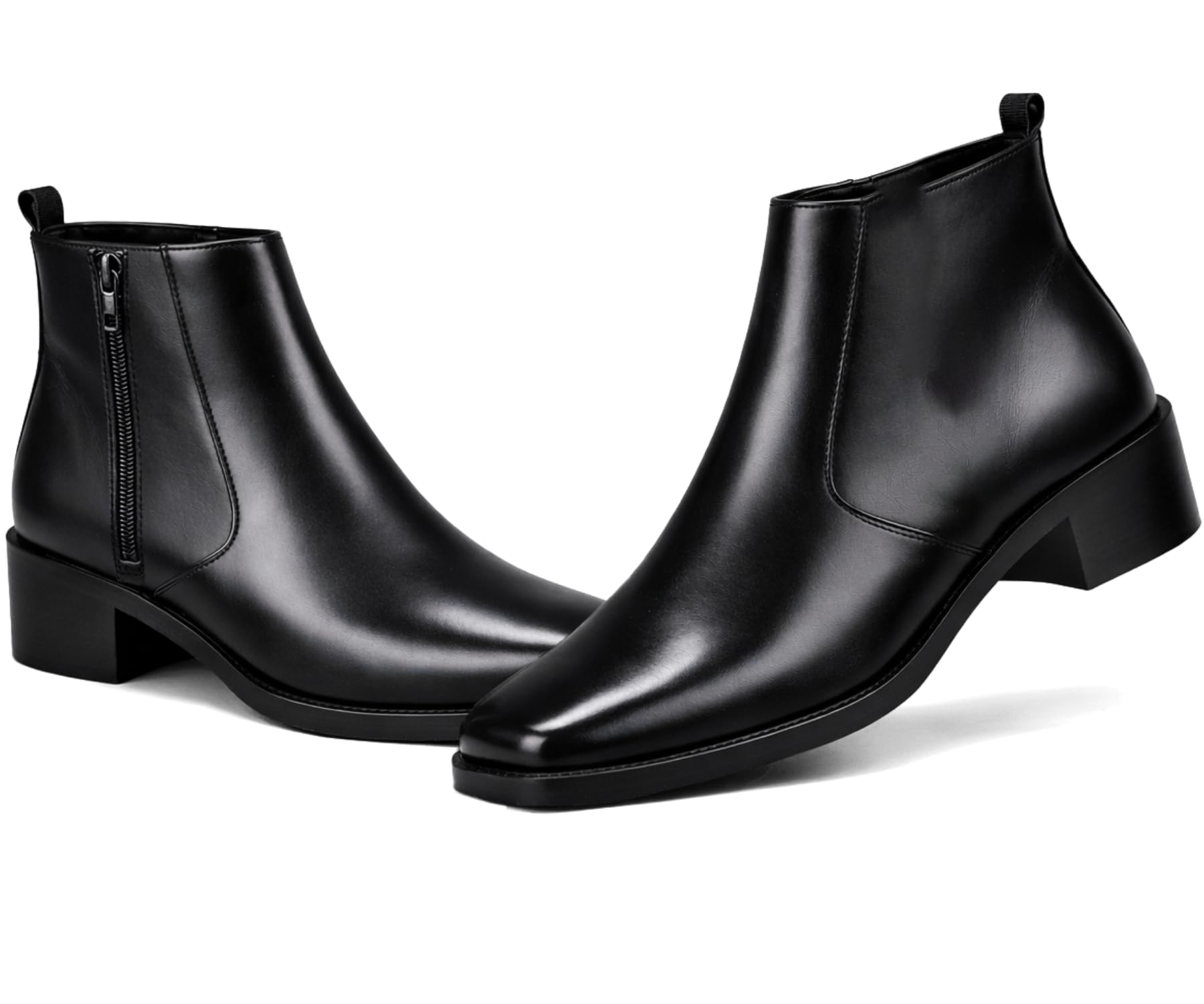 Men’s Ankle Boots with Side Zipper | Stylish Casual Fashion Boots for Men | PU Upper | Durable Anti-Slip TPR Sole-image-28