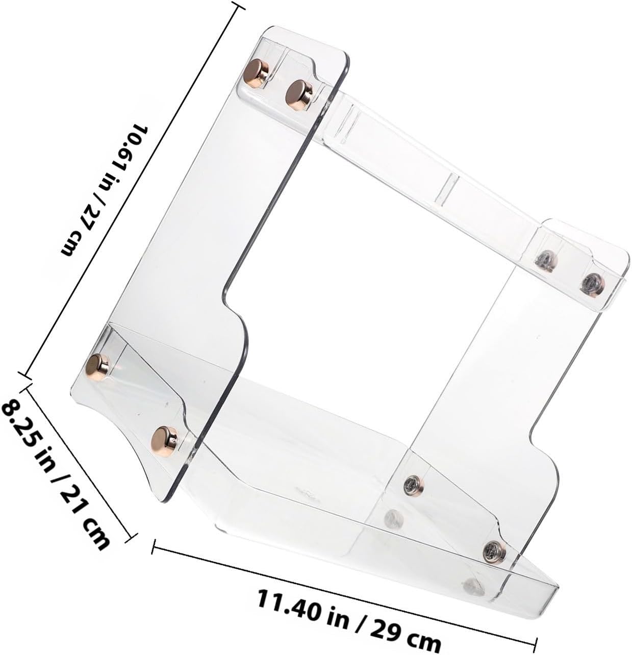 2 Tier Bathroom Organizer Countertop Pet Material, Simple Fashionable Design with Large Capacity Storage No Burrs Makeup Organizer for Dressing Tables and Coffee Stations image 2