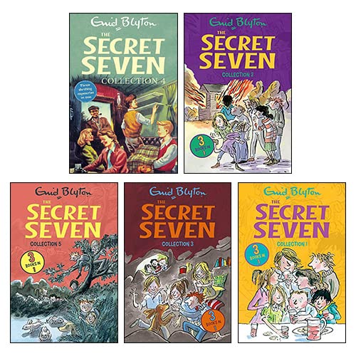 Enid Blyton The Secret Seven 15 Story Collection in 5 Books