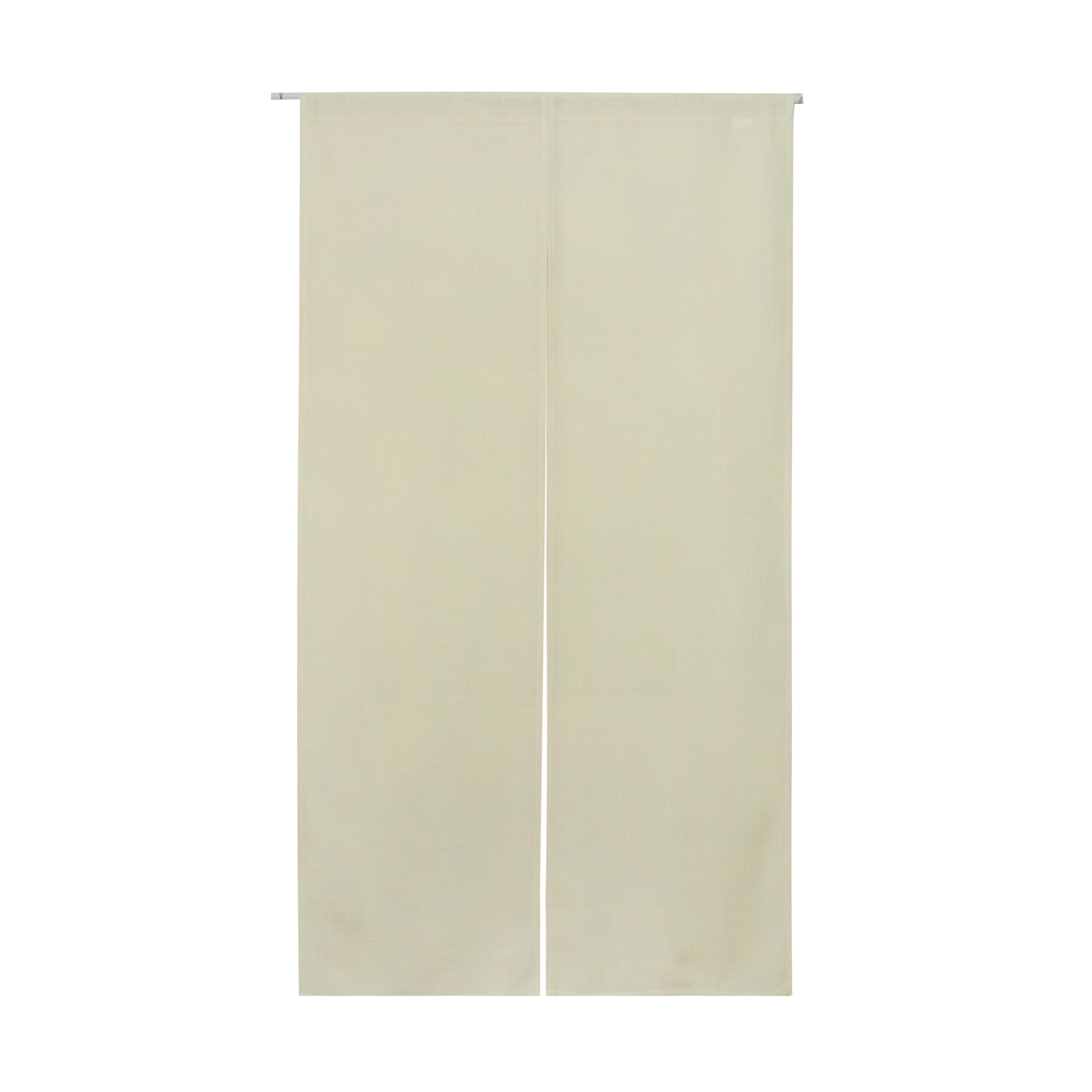 Siykkay Fashionable Privacy Curtain, Japanese Style Warm Curtain, Solid Color, Linen-like Kitchen Living Long Curtain (Beige, W x L 33.5 x 59.1 inches (85 x 150 cm))