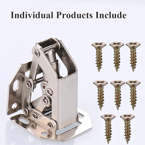 Miniatura 3 de Bisagras ocultas para gabinete (5 pares, 10 unidades, 3 pulgadas) bisagras ocultas de montaje en superficie para armarios de cocina, sin marco con