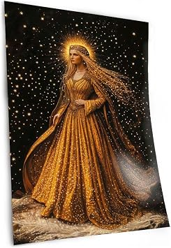 Asteria Fine Art Print - Greek Goddess of the Stars, Unframed Witchy Pagan Poster, Dark Academia Wall Decor, Gothic Fantasy Illustration, Mystical Woman Decor 8in x 10in
