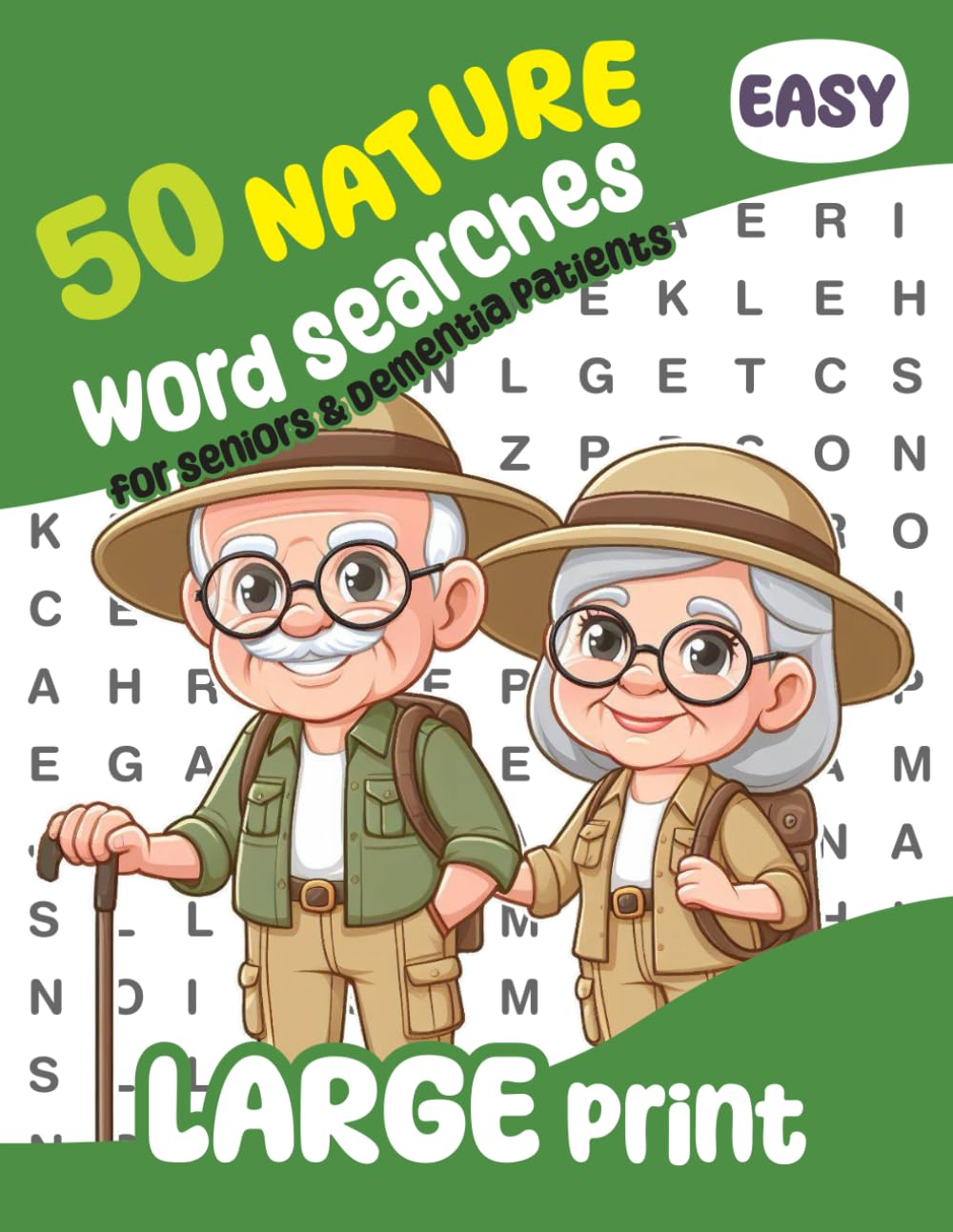 Nature Themed Easy large print word search for Elderly People: 50 Large print word searches for seniors and dementia patients
