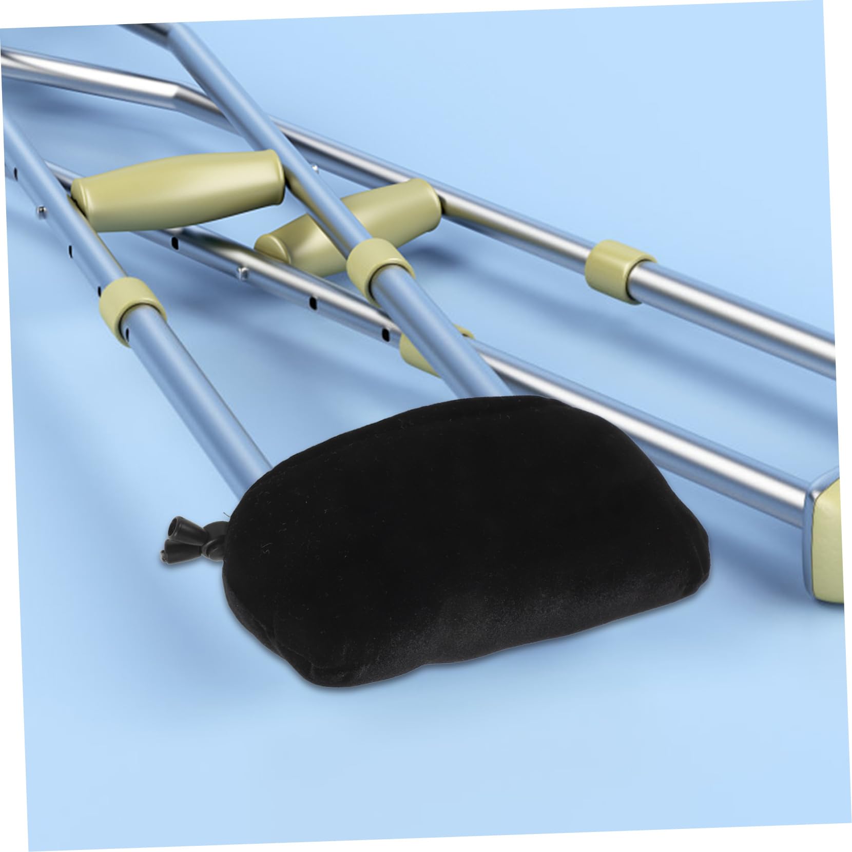 SHERCHPRY 2 Pares Juego De Palillos De Muletas Almohadilla Portátil Muleta Espuma Almohadillas Fosa Cojines Para Muletas Universal Ligero Reutilizable Apoyo Sudor Negro Terciopelo