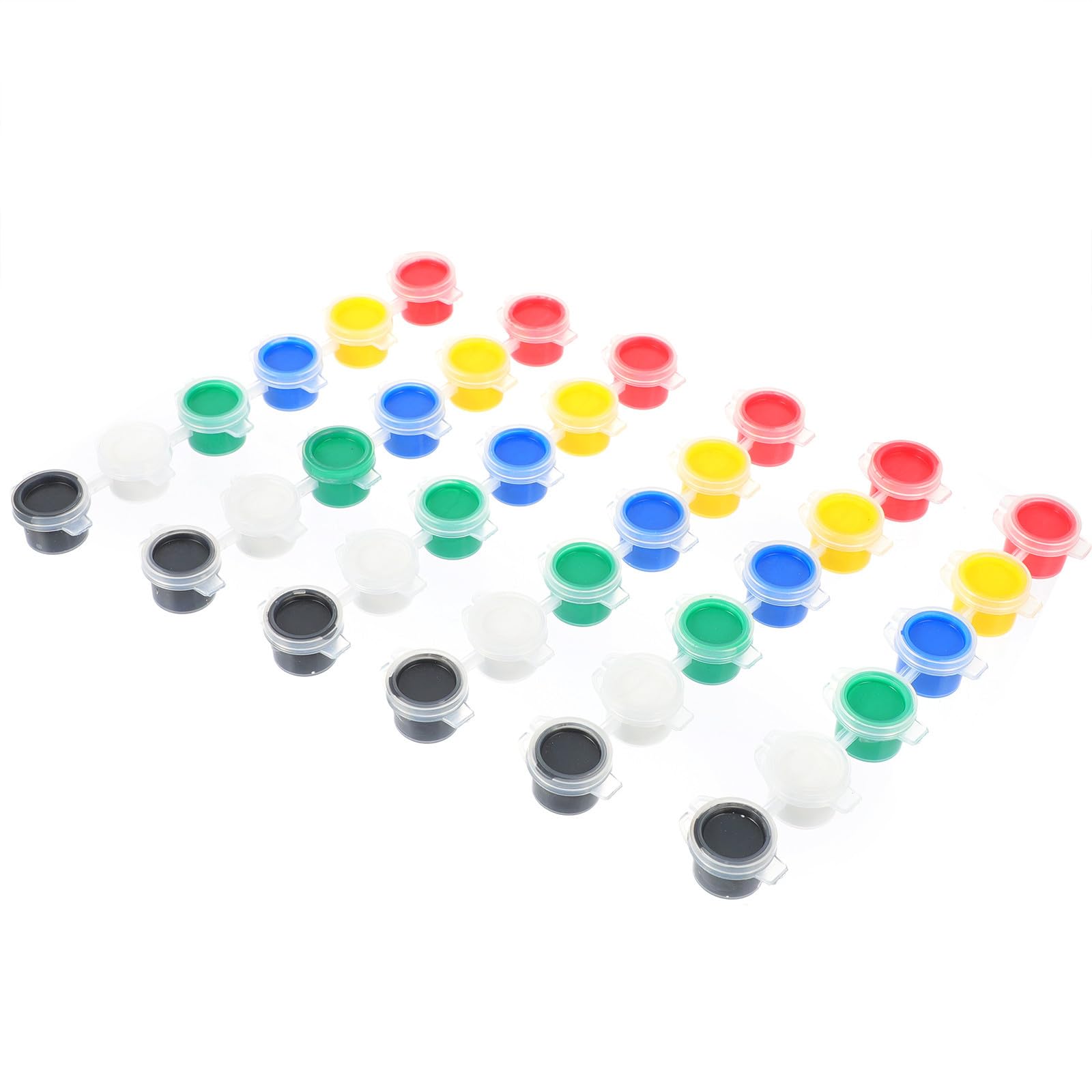 Caja de pinturas de plástico POPETPOP con 50 mini botes blancos para acuarela