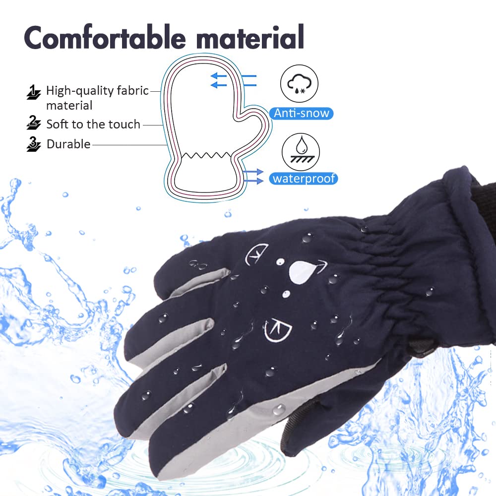 TAGVO 3 Paires Gants Sans Doigts D'Hiver Pour Enfants 3 à 6