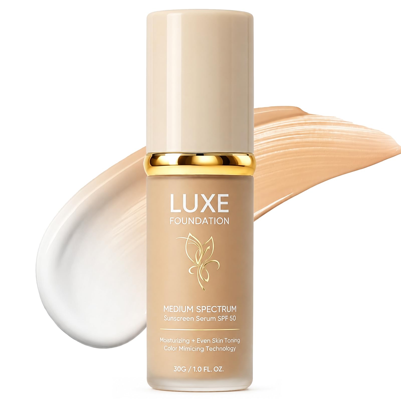 for Mature Skin, 4-in-1 Longwear Match Foundation, Helps Even Skin Tone, Smooth Appearance & Refine Texture, Lightweight Daily Wear for All Skin Types, 30g (1)
