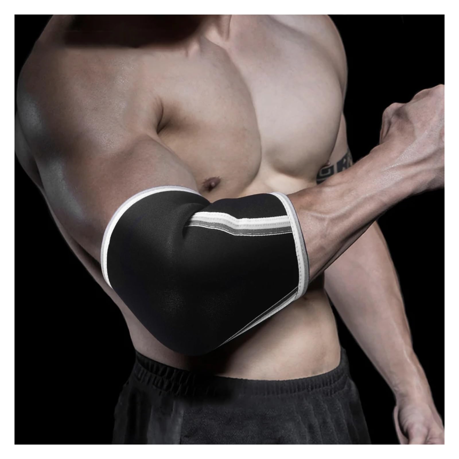 Gomitiere Sportive 2 Pezzi di Compressione gomitiere Supporto Fitness Sport Sollevamento Pesi Tennis pallavolo Braccio protettore Lavoro per Lo Sport(L)