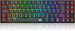 Teclado Mecânico Wireless Gamer Redragon DEIMOS RGB Switch Marrom Preto