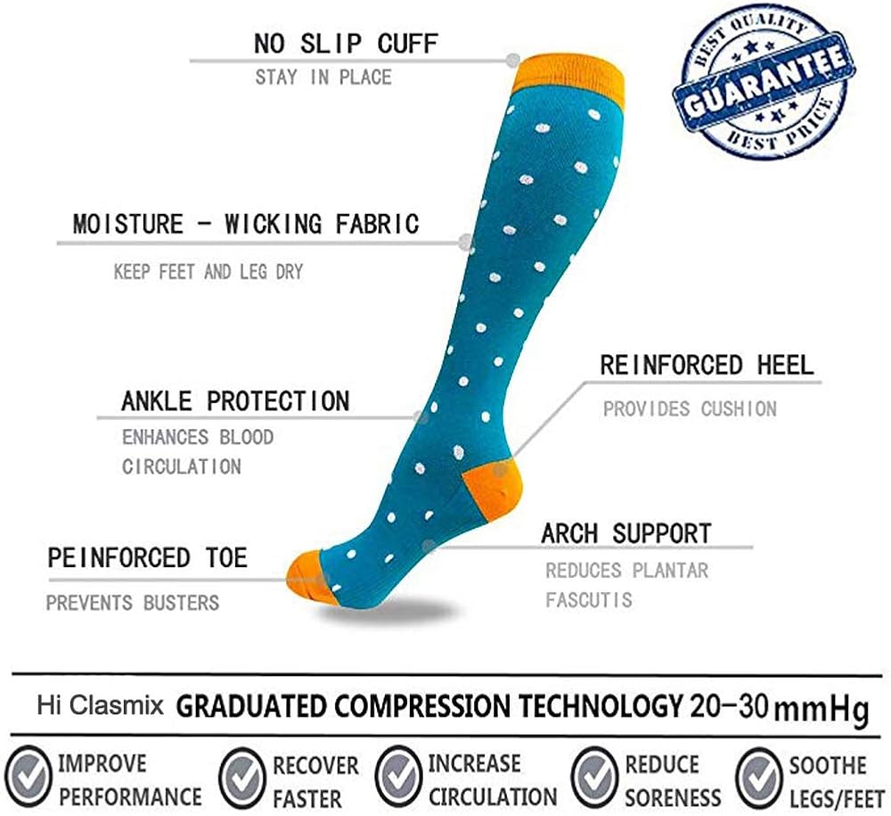 Blасk Frіdау Clеаrаnсе Hi Clasmix Compression Socks for Women&Men-20-30mmhg Best for Circulation,Pregnancy,Media,Nurse,Running,Travel Uр Tо 40% оƒƒ Hi Clasmix Compression Socks for Women&Men-20-30mmhg Best for Circulation,Pregnancy,Media,Nurse,Running,Travel