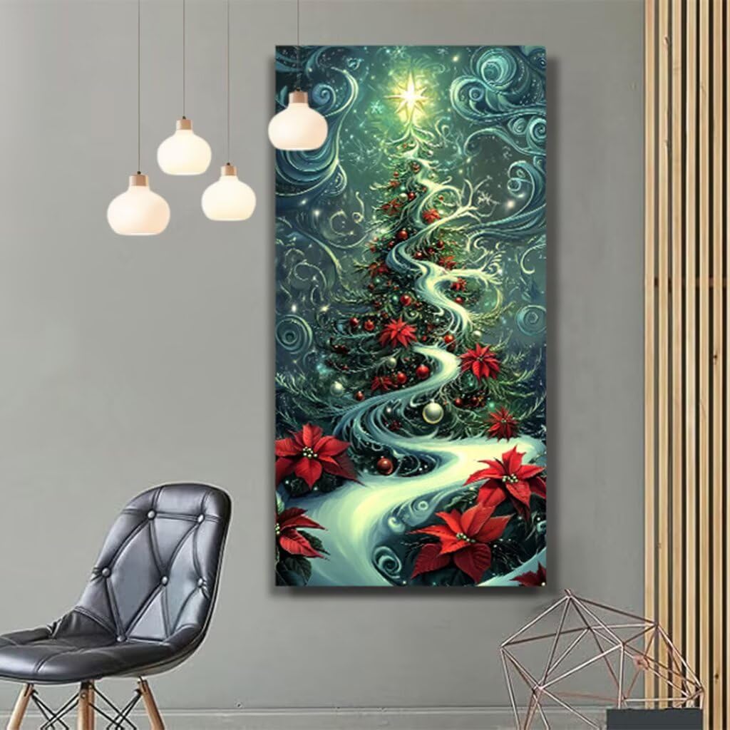 Malowanie numeru Dorośli Boże Narodzenie Malowanie według numeru numeru dziecka Kwiat Duży 60x120cm DlY Aktywność ręczna Wolny czas Kreatywny dorosły Początkujący Malarstwo na Płótnie Sztuka Rzemiosło