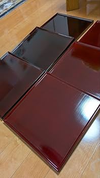 超お得】両面会席膳 6枚セット Amazon.co.jp: 両面会席膳 赤色