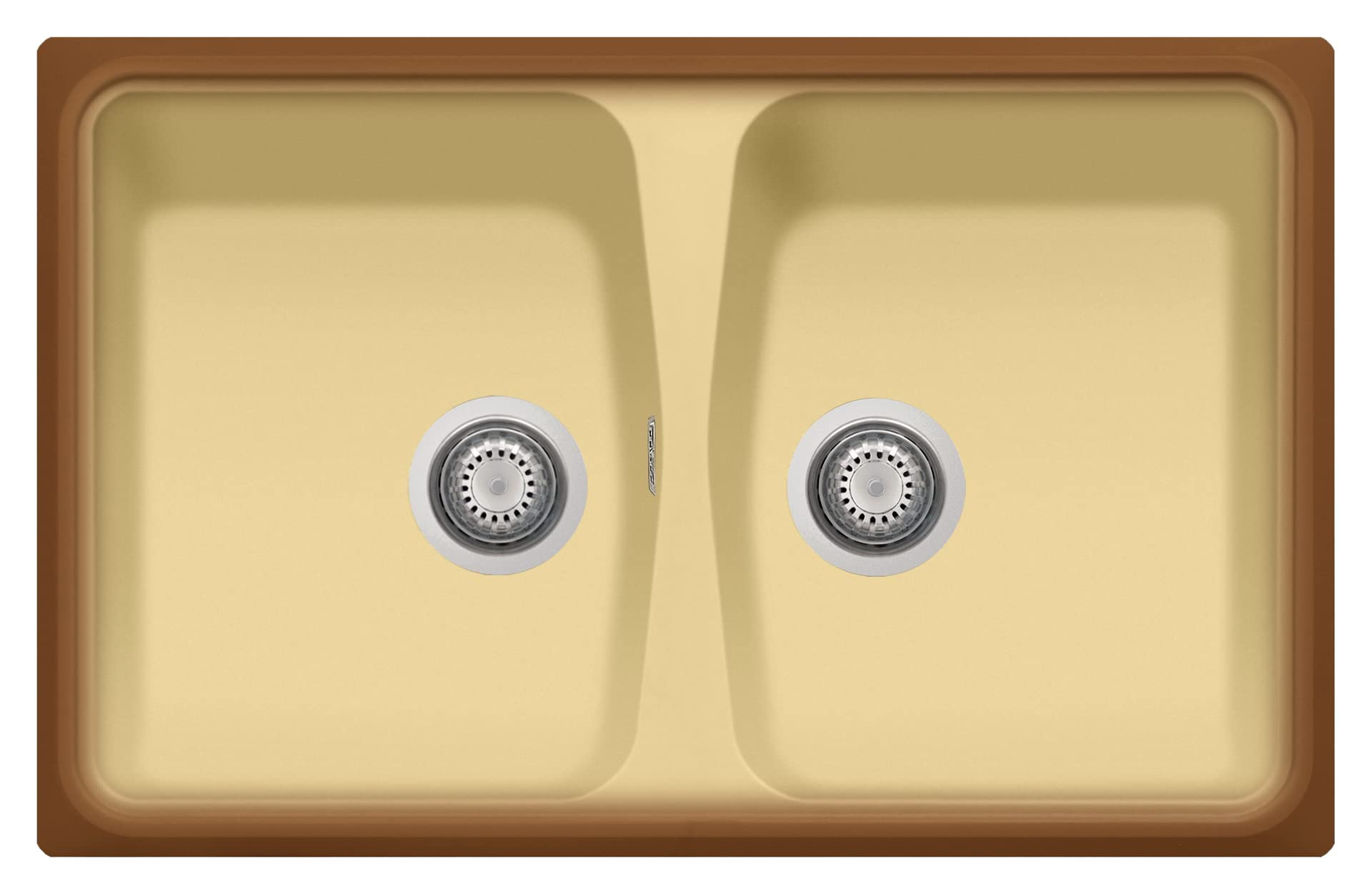 Lavello in composito da cucina incasso TELMA by Plados linea Pacific due vasche 79x50 - Terra di Francia