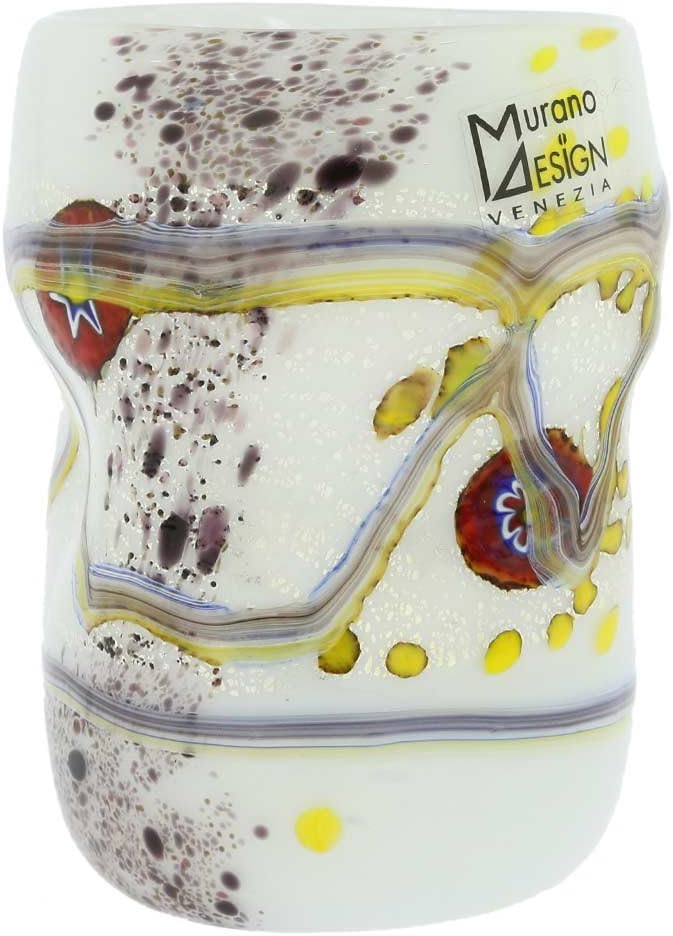 Glass Of Venice Murano Glass Modern Art Tumbler - White