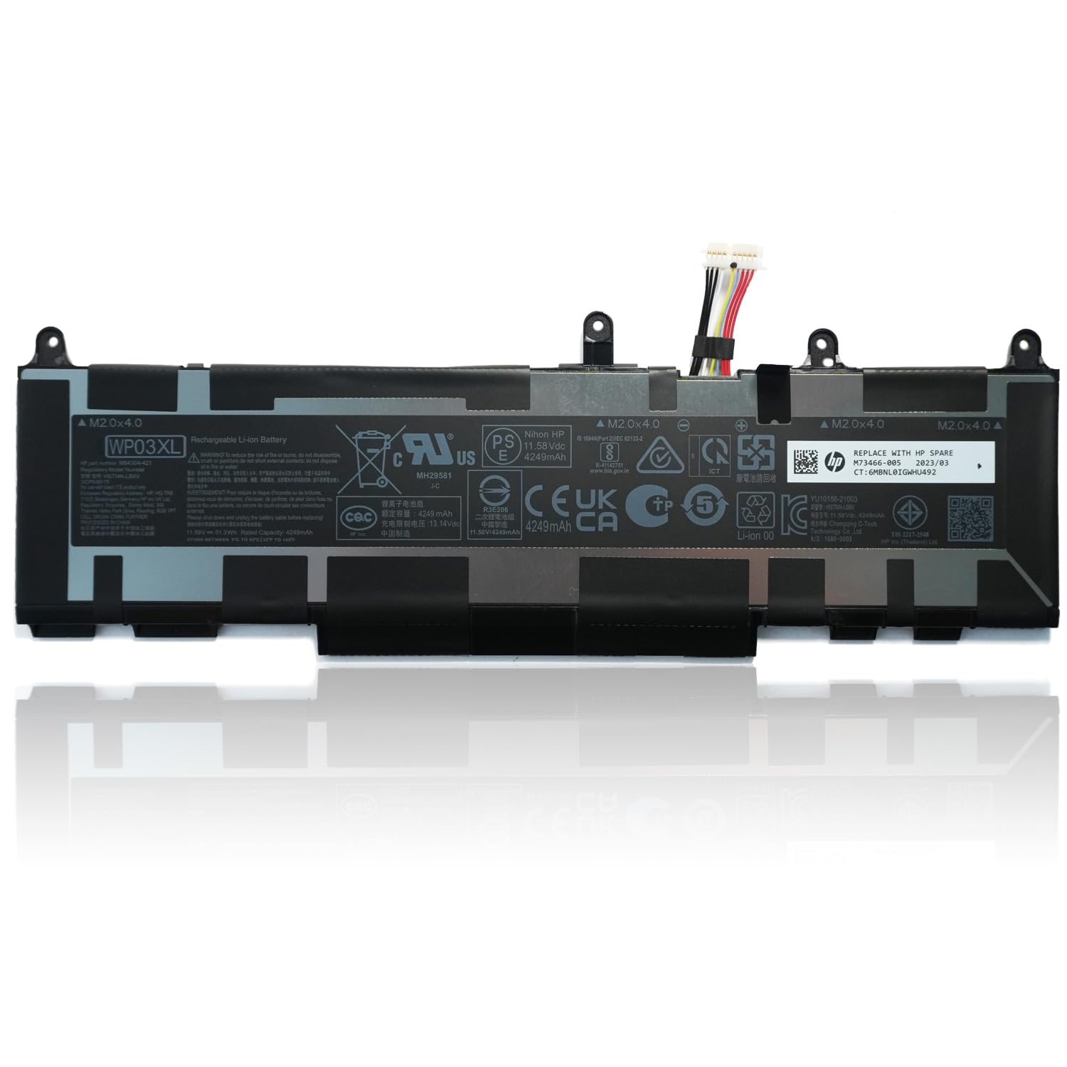 XITAIAN 11.58V 51.3Wh 4249mAh WP03XL Batteries de Rechange Compatibles avec HP EliteBook 830 835 840 845 860 865 G9 G10 G11/EliteBook X360 1040 G9 G10 2-in-1 ZBook Firefly 14 G9 G10 /Split X2 13-M000