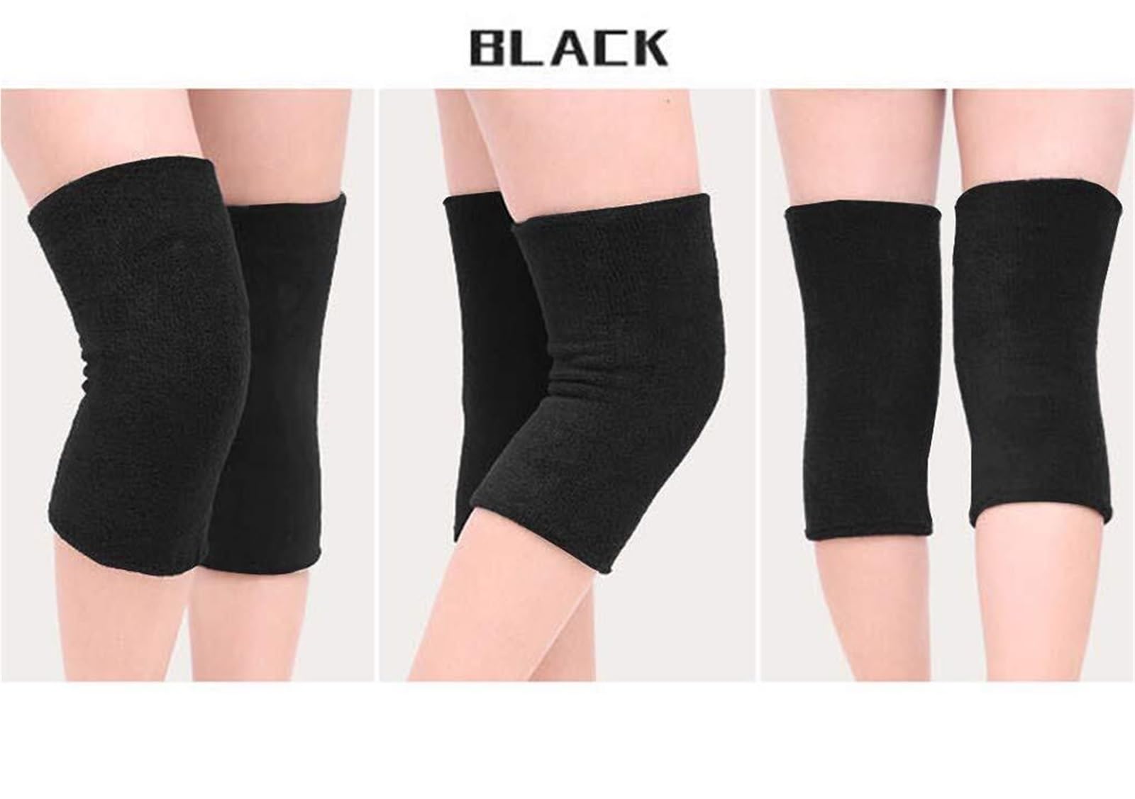 Genouillères Genouillères Chaudes Et Coupe-Vent for Hommes Et Femmes Adaptées Aux Sports De Plein Air Protection Genoux(Black)