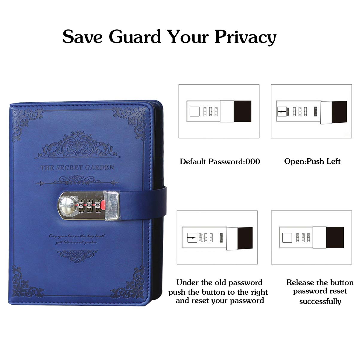 PORRASSO Leder Notizbuch A5 - Vintage Tagebuch Mit Lesezeichen