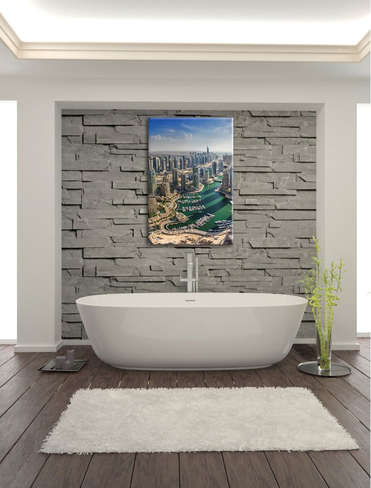 Dubai Hotel Burj al Arab, formato 120 x 80 cm su tela, XXL immagini giganti già incorniciate con cornice, stampa artistica su cornice, più economica di dipinti o dipinti a olio, non poster o poster