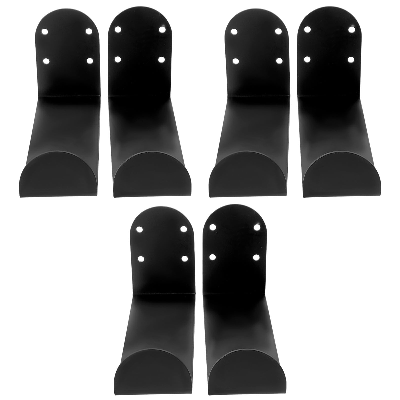 Cabilock 6 Pezzi Supporto da Parete in Metallo Nero per Snowboard e