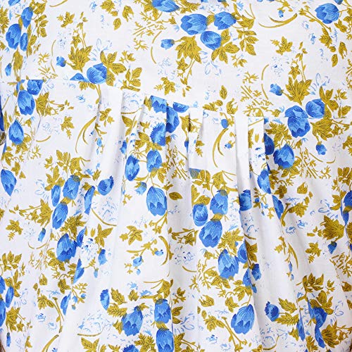 Image of Women's Cotton Block Print Knee Length Nighty