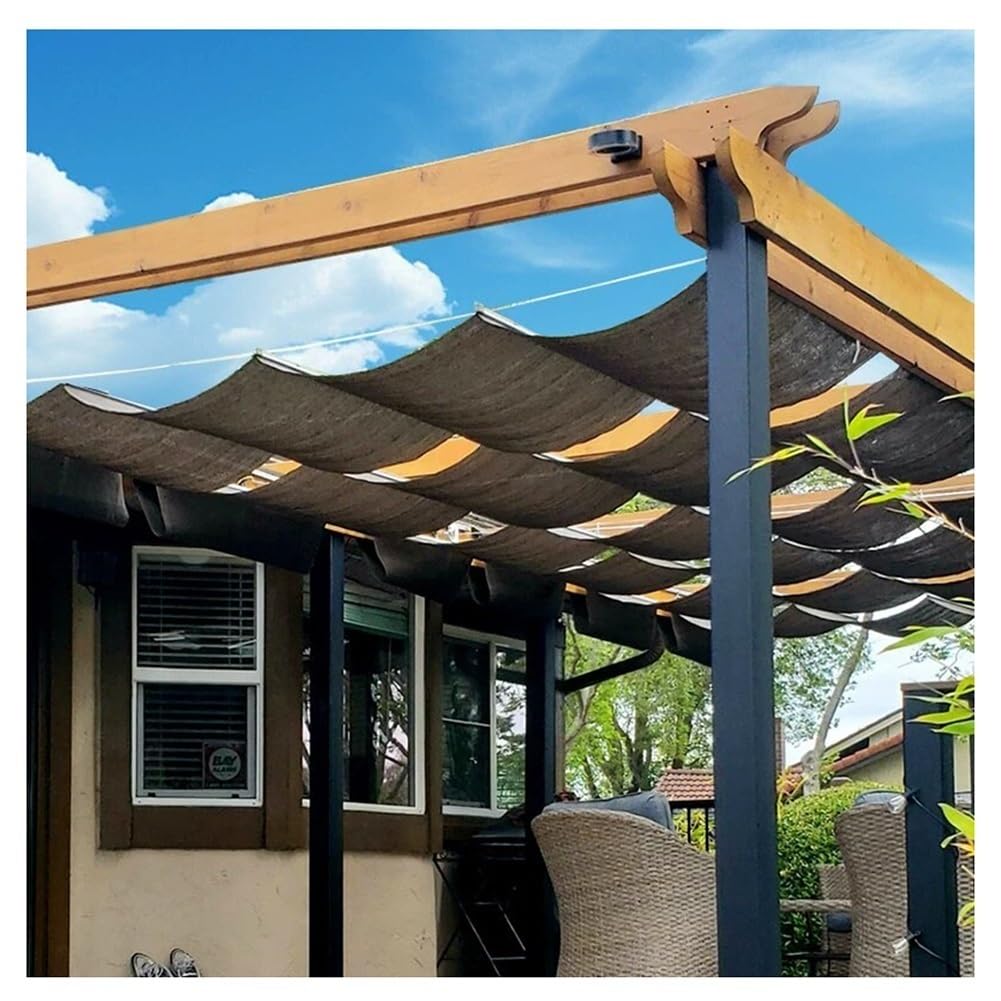 Toldo retráctil para pérgola ideal para cenas en porche y patio