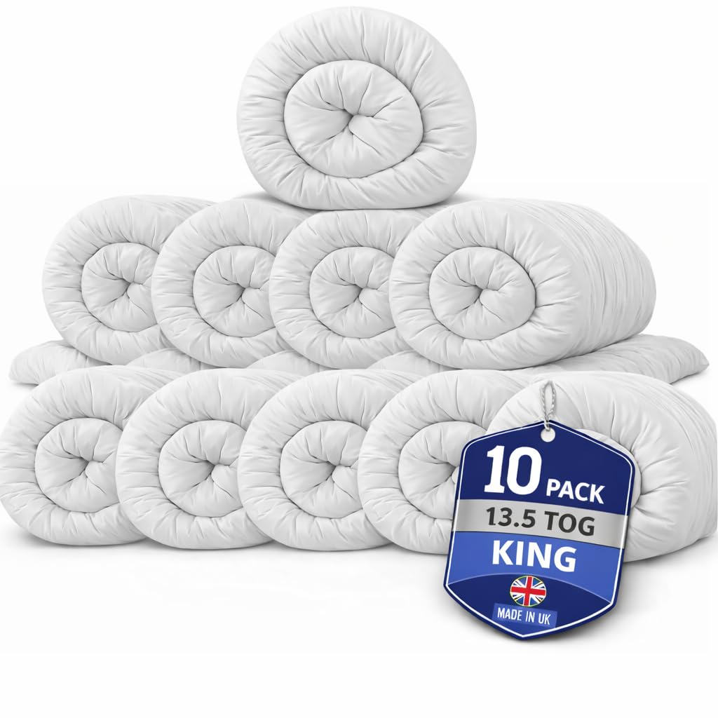Hafaa Double Duvet 10.5 Tog (2 Pack) Anti Allergy Duvets All Year Roud Hollowfibre Filling Thick and Warm Duvet Double - UK Made Quilts — view 20