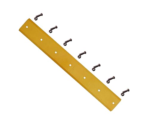 86577169 - Filo de corte de minicargadora tratada térmicamente con herrajes, se adapta a algunos cubos de caja, 7 pernos, 3/4"x8"x72"