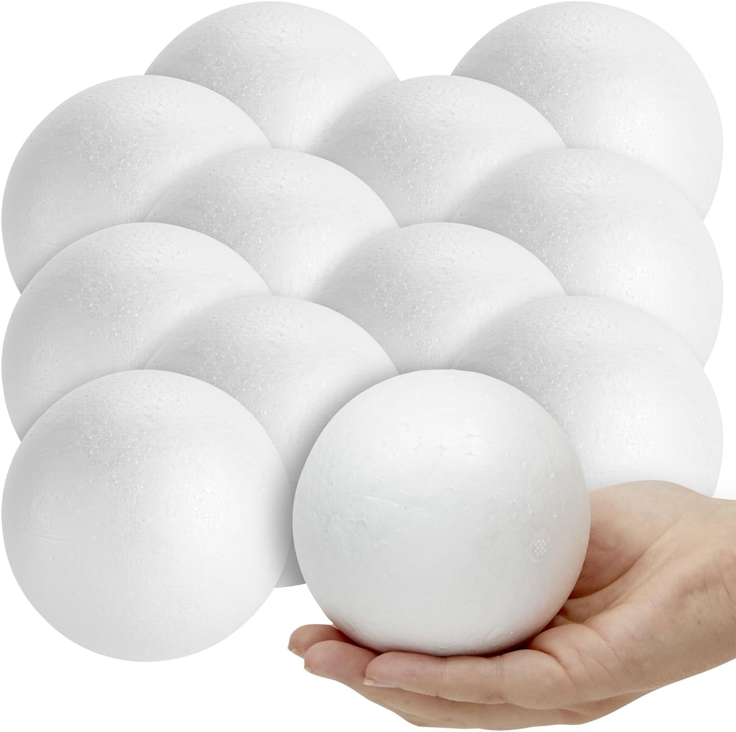 Boules en polystyrène 12 cm pour imaginer des décorations de Noël et activités en famille
