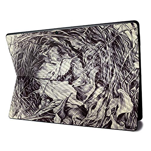 Image of MightySkins Carbon Fiber Skin for Microsoft Surface Pro X - Nest Sketch | Textured Carbon Fiber Finish | Easy to Apply, Remove, and Change Styles | Made in The USA