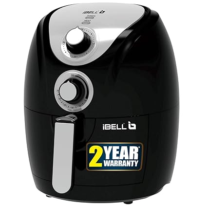 IBELL AF23BS 2.3 Liters 1200-Watts Crispy Electric Fryer With Smart Rapid Air Technology, Timer Function & Fully Adjustable Temperature Control, Black
