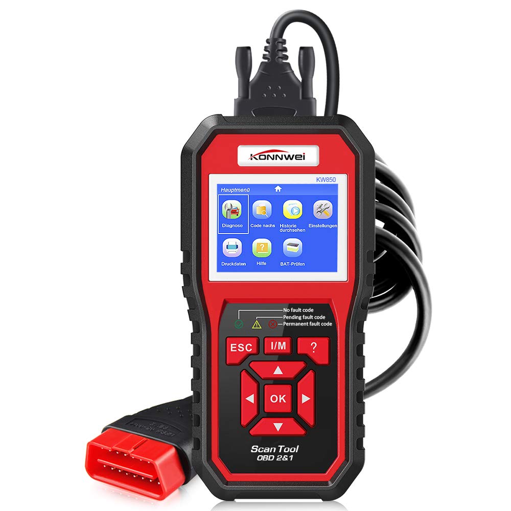 Konnwei KW850 EOBD OBD OBDII Scanner Reader Car Vehicles Diagnostic Tool Detector