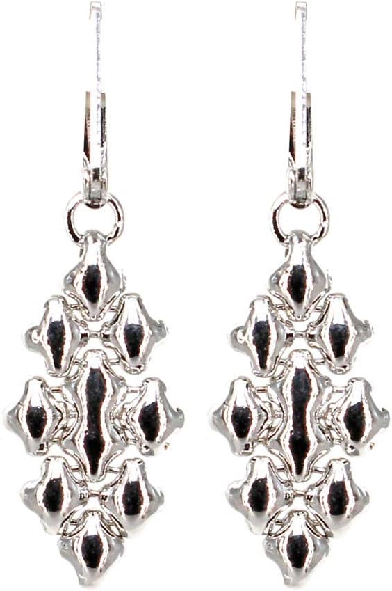 Earrings E32–N SG Liquid Metal by Sergio Gutierrez. SG pouch included. Chrome finish