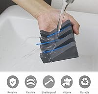 Vista 3 de Jabonera autodrenante, jabonera de silicona, para ducha, cascada, barra de jabón para baño, fregadero, bañera, cocina, mantiene la esponja de jabón