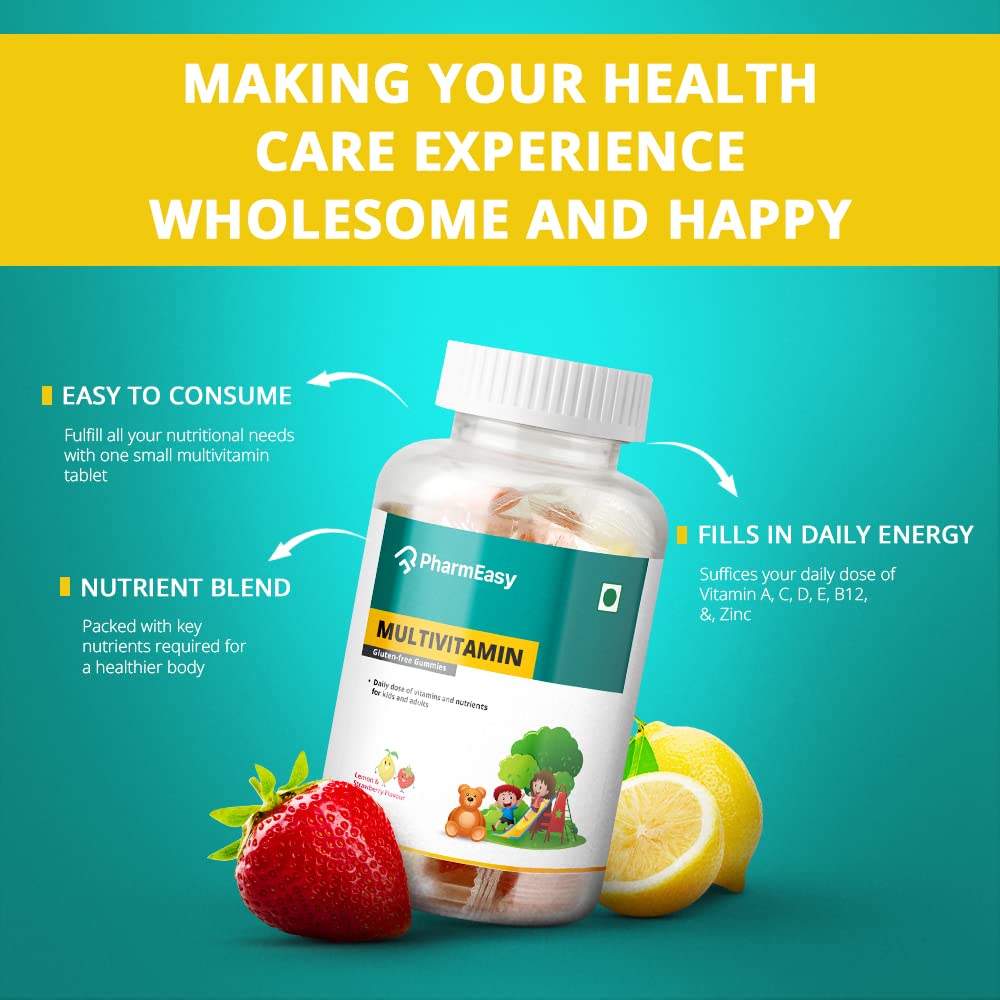 Pharmacy Full Multivitamin Gumis Complete with delicious lemon and strawberry taste with vitamins required for children, adolescents, adults - 30 gums Pharmacy Full Multivitamin Gumis Complete with delicious lemon and strawberry taste with vitamins required for children, adolescents, adults - 30 gums