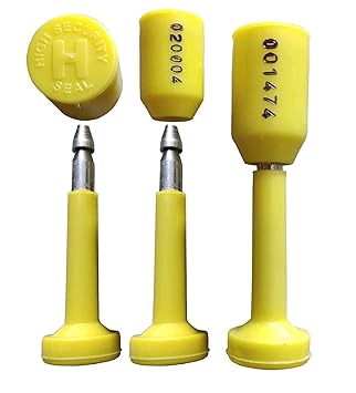 RAIBEX ; lets grow together Container Seal Bolt Seal Security Seal OTL Bottle Seal Truck Seal Container Seal Lock RAIBEX-B104 Bottle Seal Yellow Color (10 Seals)