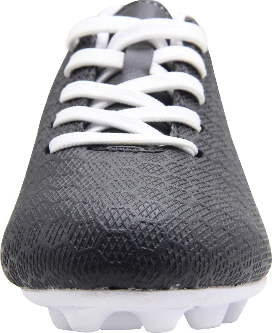BomKinta Kid's FG Soccer Shoes Athletic Outdoor Soccer Cleats Black Size 13 M US Little Kid
