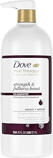 Dove Hair Therapy Shampoo Strengthening Treatment for Thin, Fine Hair Strength and Fullness Boost Sulfate Free Shampoo for...