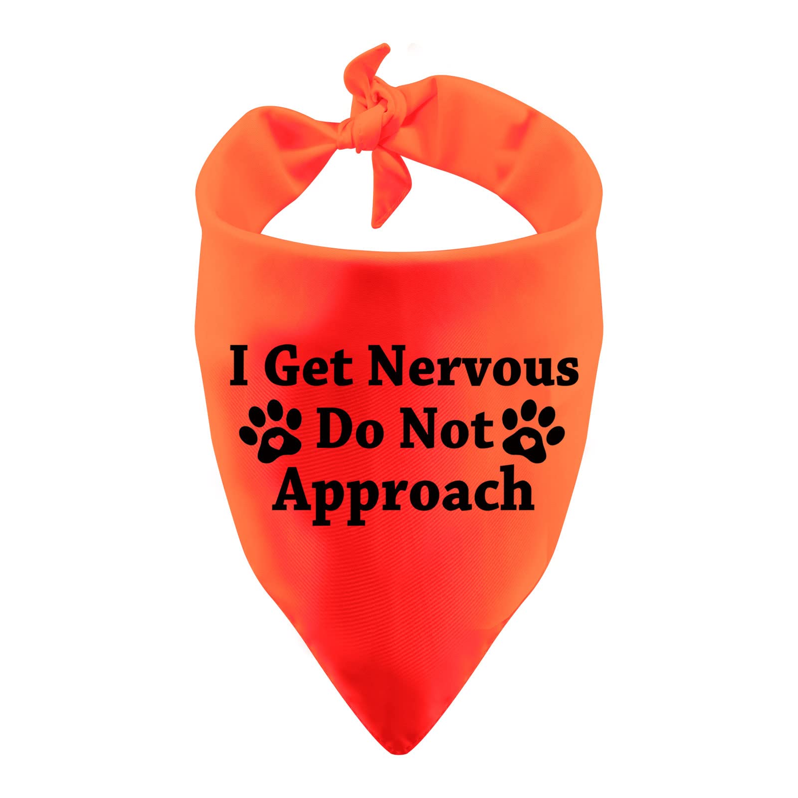 Bandana pour chien I Get Nervous signalisation lisible