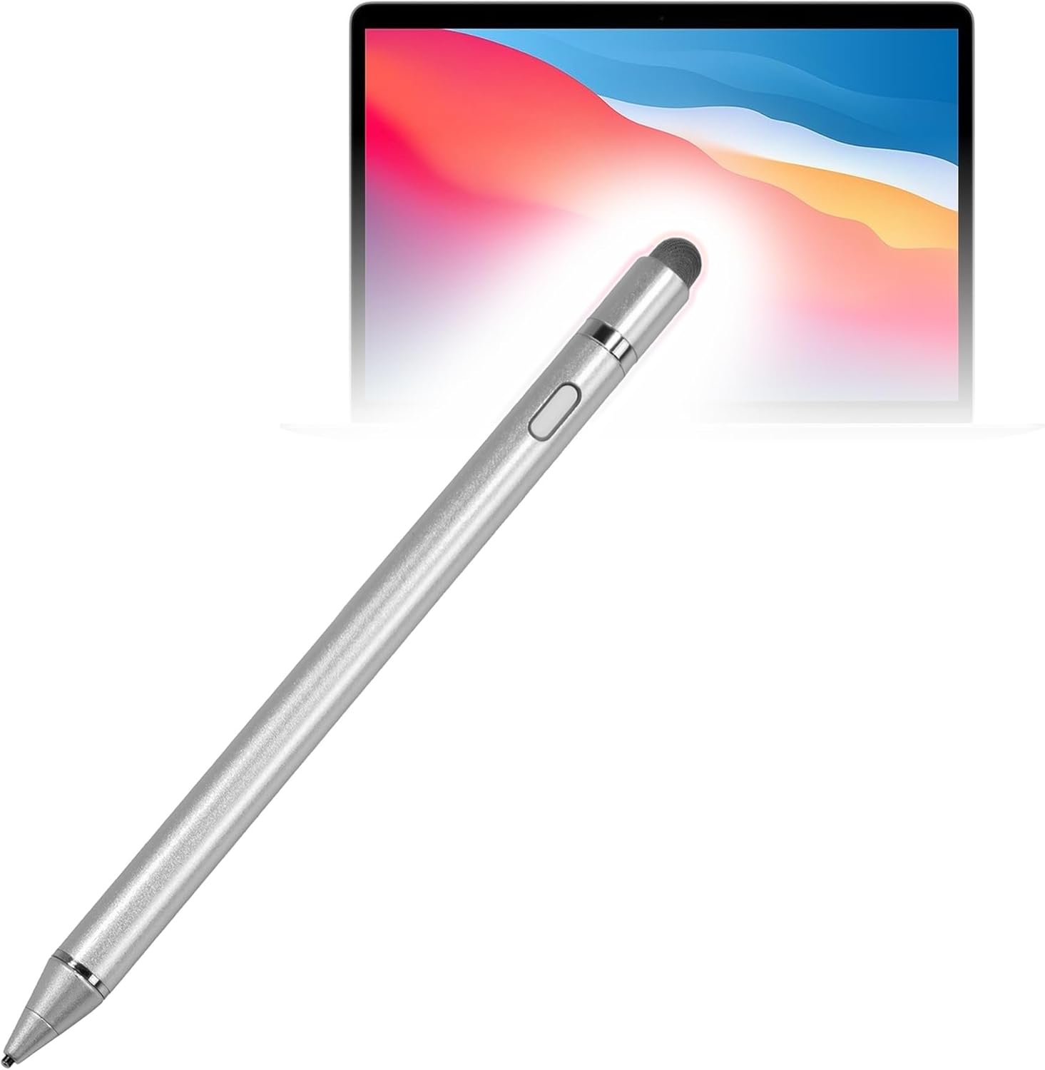 BoxWave Stylus Pen Compatible with Apple MacBook Air (13-inch M1 2020) - AccuPoint Active Stylus, Electronic Stylus with Ultra Fine Tip - Metallic Silver