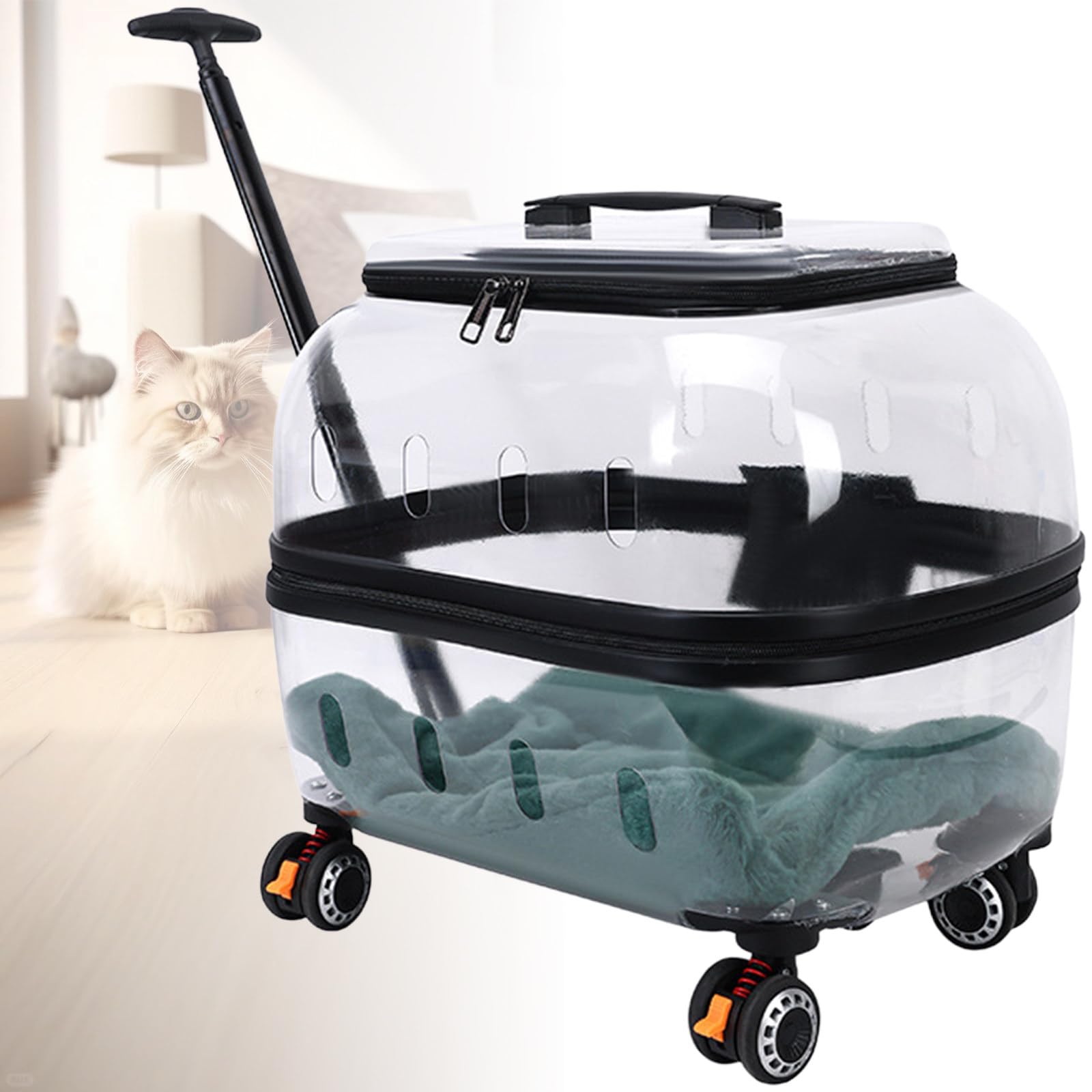 Zaino trasparente per animali domestici, design completamente traspirante per viaggi sicuri e confortevoli, escursioni e viaggi all'aperto