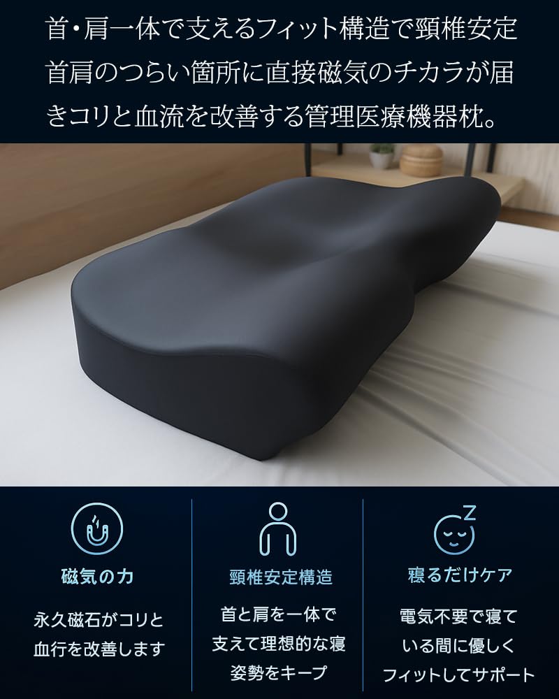Amazon.co.jp: 管理医療機器 GKLマグネティックピロー 磁気枕 首肩コリ